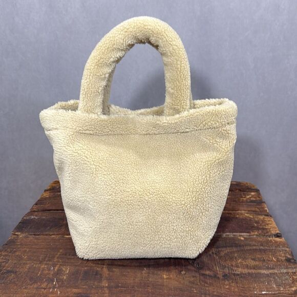 Prada Tan Shearling Tote Bag - Picture 2 of 9